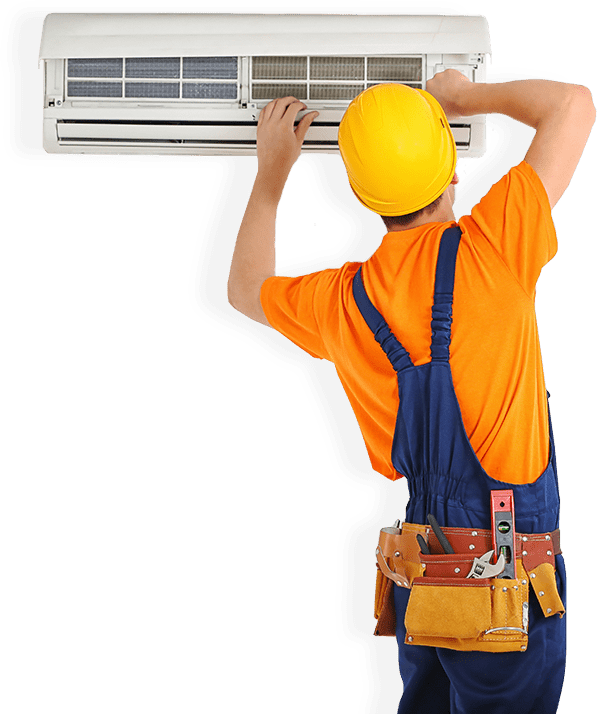 person repairing air conditioner