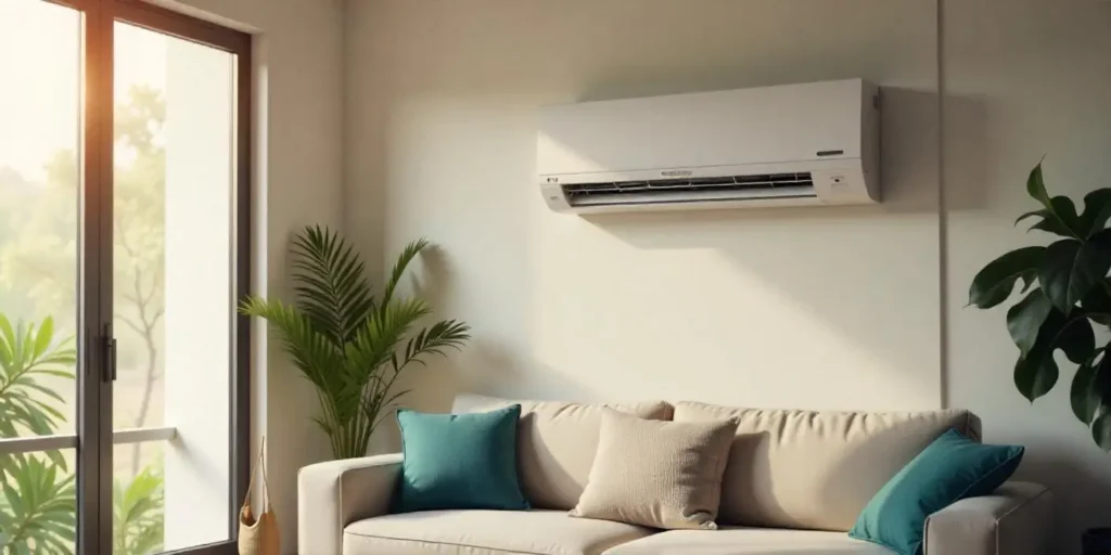 melbourne home with split air conditioning unit