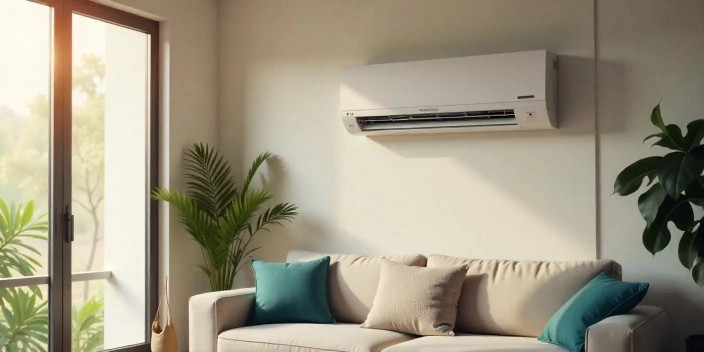 melbourne home with split air conditioning unit